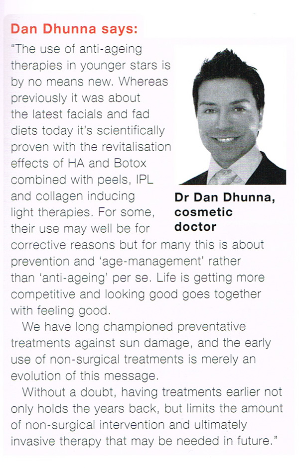 Dr Dan Dhunna discusses the increasing use of Cosmetic Procedures in young people